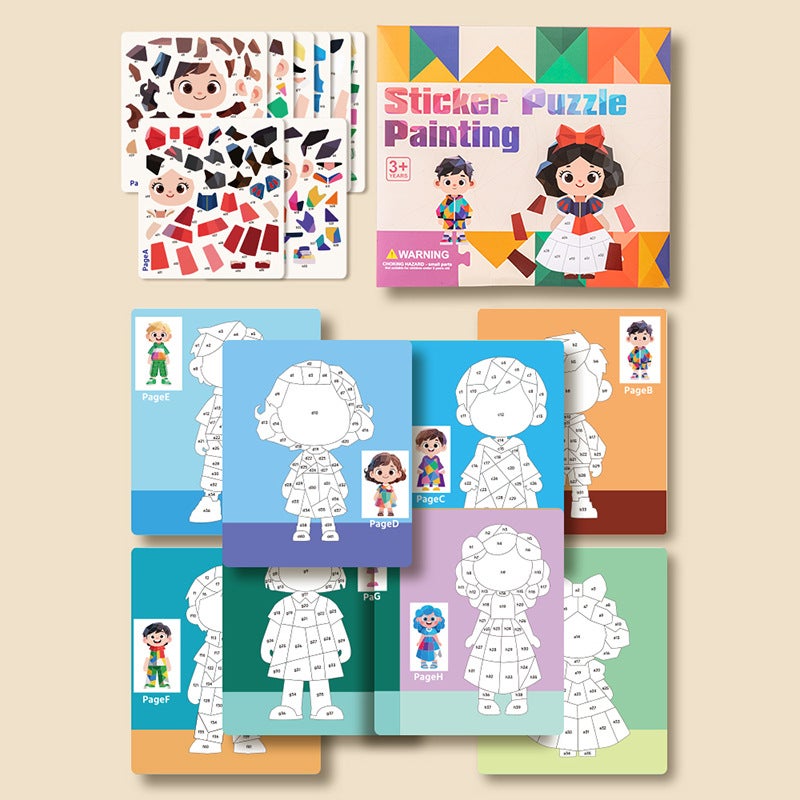 3D Geometric Collage Stereo Educational Toys Kindergarten Concentration Kidsren'S Handmade Diy Stickers - Image 5